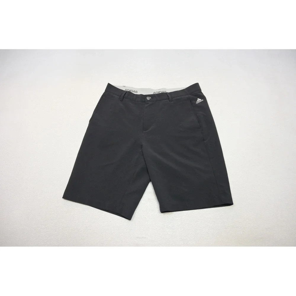 Adidas Golf Shorts‎ Mens 34 Black Excellent Performance Athletic Flat Front